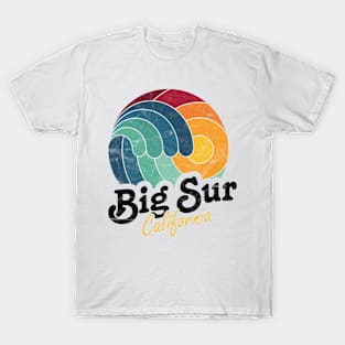 Big Sur California Surfing Surf Sunset Wave T-Shirt